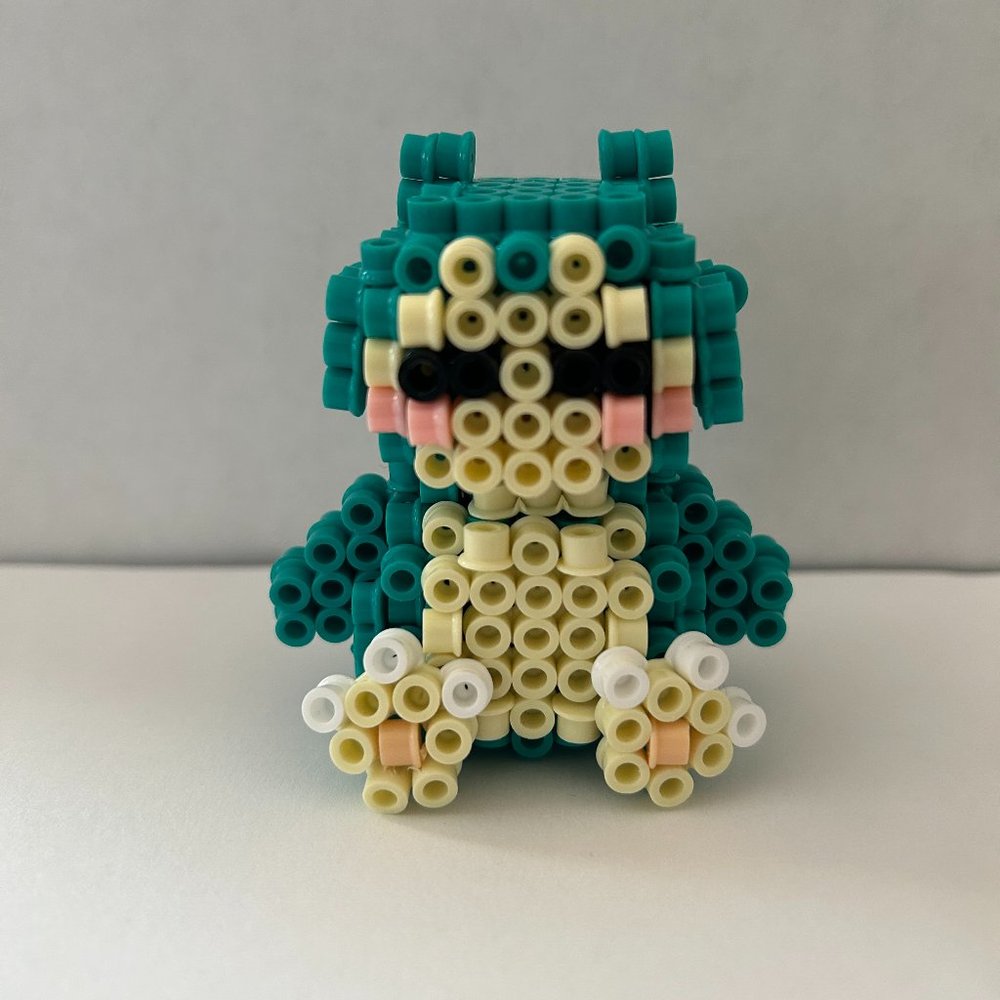 3D Perler Bead Figurine of Snorlax